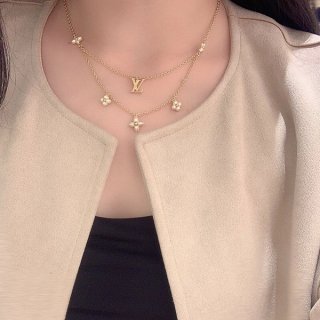 人気 [ルイヴィトン]コリエLV フローラグラム ネックレス 本物 M00981