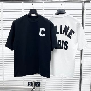 おすすめセリーヌ ルーズフィット コットンニット Tシャツ 本物 2色 Cek39724