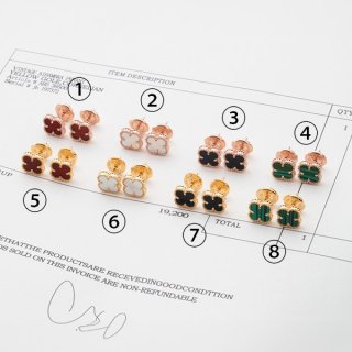 大人気ヴァンクリーフ 本物 スウィートアルハンブラ ピアス 8色 vao19232