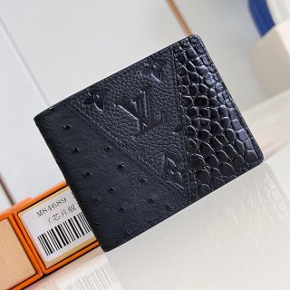【激レア】ルイヴィトン クロコダイル オーストリッチ 財布 本物 エキゾティック3種★折りたたみ財布 N81875