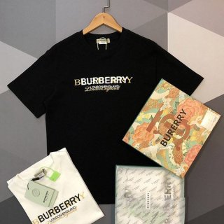 売上総額１位！バーバリー ロゴ プリント 本物 Tシャツ Baw56359