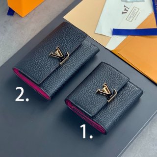 希少ルイヴィトン ポルトフォイユ カプシーヌ 本物 コンパクト 2サイズ vul16775