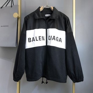 秋冬大セールバレンシアガ ロゴ ジップアップジャケット ネオングレー 本物 bai84109