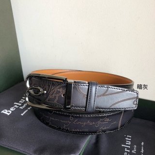 【ベルルッティ ベルト 本物】刻印入り リバーシブル ベルト ベネチアレザー製 bef77754