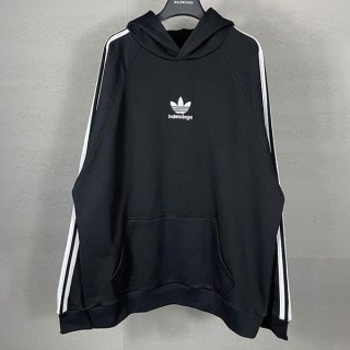 入手困難バレンシアガ アディダス 本物 ラージフィット スウェット フーディ 729322TNVN28482