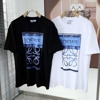 春夏新作 ロエベ アナグラム プリント Tシャツ 本物 lof65958