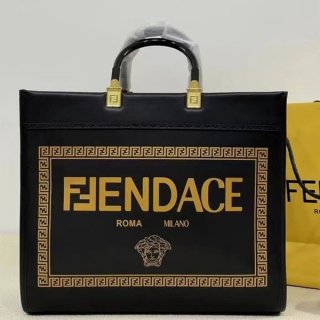 フェンディ×ヴェルサーチェ トートバッグ 本物 人気話題コラボ fej40875