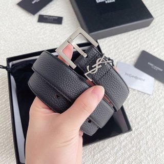 一目惚れサンローラン 本物 モノグラム ナローベルト 30mm Sar66006