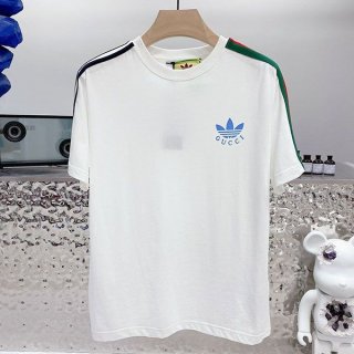完売必至《アディダス xグッチ》トレフォイル プリント Tシャツ 本物 guh72950
