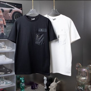 ☆超人気☆◆上質 ディオール Tシャツ 本物 シンプル ロゴ刺繍入り コットンジャージー det71615