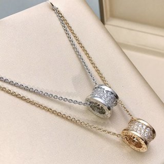 ブティックブルガリ 本物 ビーゼロワンミニダイヤモンド ネックレス Buk51488
