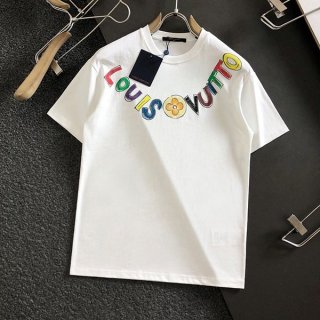 希少色ヴィトン グラフィック 半袖 Tシャツ 本物 コットン vub52469