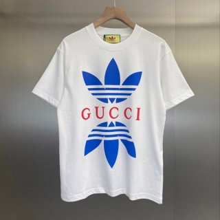 注目コラボ★ アディダス x グッチ 本物 コットンジャージー Tシャツ 半袖 548334XJEMJ9280