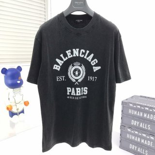 21-22AW バレンシアガ カレッジ 1917 コットン Tシャツ 本物 半袖 bav45954 21-22AW バレンシアガ カレッジ 1917 コットン Tシャツ 本物 半袖 bav45954