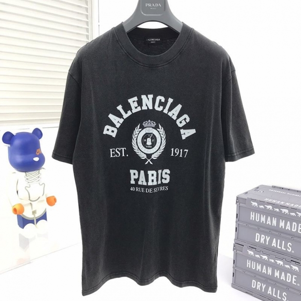 21-22AW バレンシアガ カレッジ 1917 コットン Tシャツ 本物 半袖 bav45954