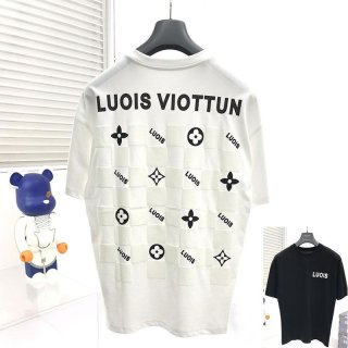 可愛いルイヴィトン エスカルプリンテッドTシャツ 本物 2色 vuj16831