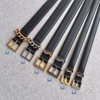 21-22AWサンローラン 本物 モノグラム ナローベルト 20/30mm 6色 Sat30745