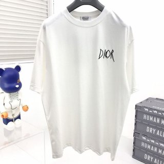 春夏新作ディオール Tシャツ 本物 リネン コットンジャージー dec20394