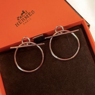 【日本未発売】【エルメス】ループピアス 本物 PM ピンクゴールド ert97244