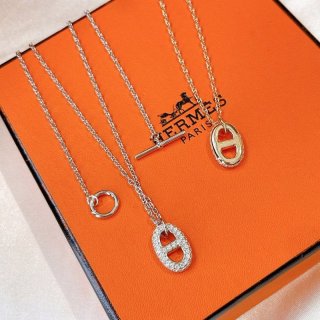 エルメス シェーヌダンクル ダイヤ ロングネックレス 本物 erl07007