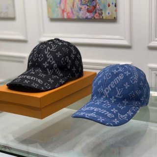 希少色シュプリーム ヴィトン キャップ 本物 Perforated Camp Cap navy 2色 vub13408
