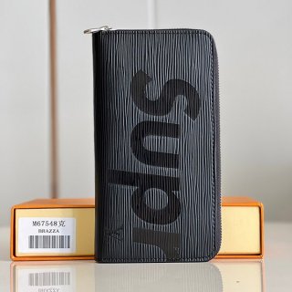シュプリーム ヴィトン 財布 本物 ジッピーウォレット 新作 Epi Leather Zippy Organizer Wallet 黒 M67548