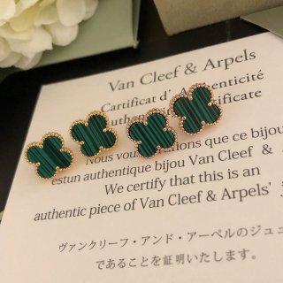 21-22AW ヴァンクリーフ&アーペル 本物 ヴィンテージアルハンブラピアスクローバー vaq04923