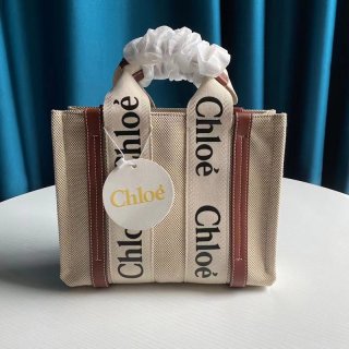 送料込 クロエ woody 本物 ウッディショッピングバッグ ハンドバッグ chp60127