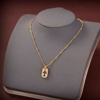 ☆超人気☆【クロムハーツ ネックレス 本物】エンジェル 22K セーフティピン ゴールド Kuc56285
