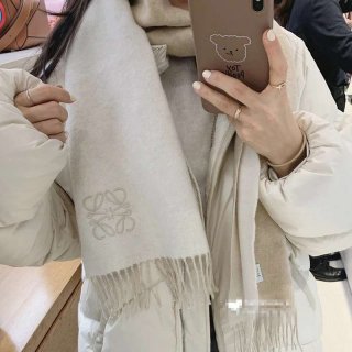 大人気!!新色ロエベ バイカラー スカーフ 本物 (ウール&カシミヤ) loh29898