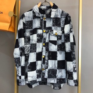 春もの新作ルイヴィトン ジャケット 本物 ダミエデニムトラッカージャケット vua12833