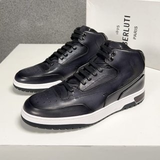 最新でオシャレベルルッティ 本物 プレーオフ スクリット レザー スニーカー ben48570