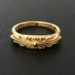 定番クロムハーツ フローラル 22kGold ダイアモンド ゴールド リング 本物 コピー Kue61439