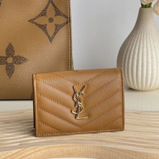 サンローラン YSL金ロゴ オリガミ 本物 マトラッセ ミニ財布 Sal00366