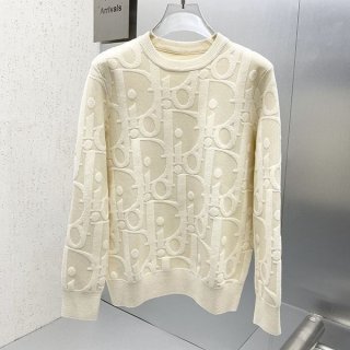 目を惹くカラーディオール ウール アルパカ セーター 本物 dem93063