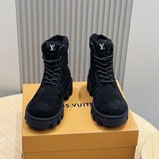 ルイヴィトン LV チェッカーライン アンクルブーツ 本物 1ADEYI