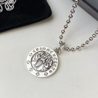 大人気！クロムハーツ ネックレス 本物 CHクロス ボール両面 チャーム Kur89052