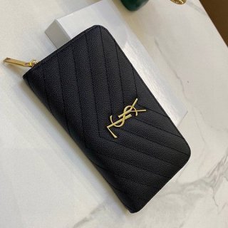 確保済み サンローラン Womens 本物 ラウンドファスナー財布 Sav46844