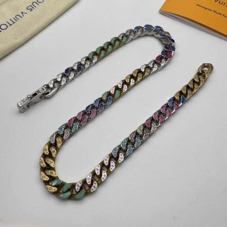 日本未入荷ルイヴィトン コリエチェーンリンクス 本物 パッチーズ ストラス ネックレス vuc62476