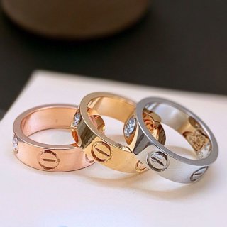 21-22AWカルティエ 本物 LOVE リング、ダイヤモンド3個 3色 kaj78724