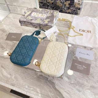 すぐ届く【ディオール】レディディオール 本物 フォンホルダー チェーンバッグ ロゴ 2色 S0872ONMJ_M030