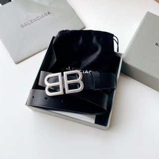 バレンシアガ BB ロゴ レザーベルト 本物 bah85741