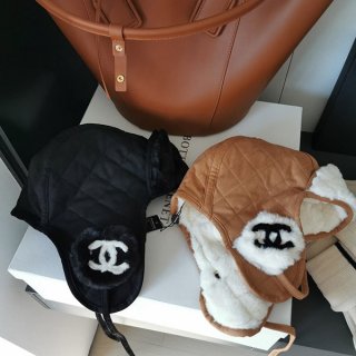 ココネージュ☆シャネル パイロットキャップ 本物 2色展開 shr57692