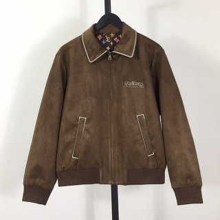 数量限定！ルイヴィトン レザー ジャケット 本物 ブラウン vup19101