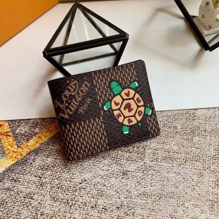 人気No1 ルイヴィトン 本物× NIGO ミュルティプル 二つ折り財布 カメ N60396