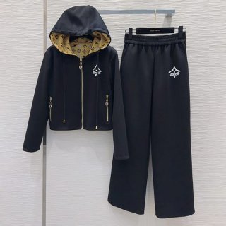 新デザインルイヴィトン グラデーション パーカー 本物 ジャケット 上下セット vuc27550