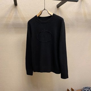 プラダ☆リブニットクルーネックセーター 本物 puj30576