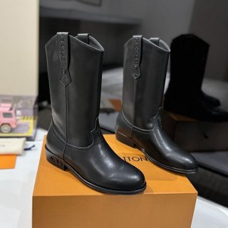 お洒落にルイヴィトン エレガントな ライダー ブーツ 本物 ブラック 1AD7HV