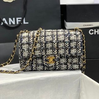 激安価格！シャネル ミニフラップバッグ ツイード 本物 shi06797