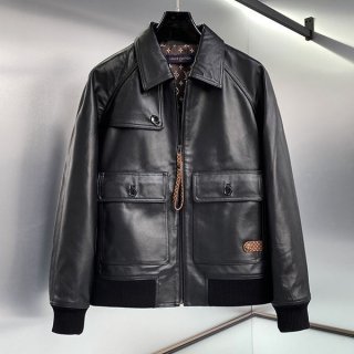 大人気！ルイヴィトン《カーフスキン ボンバージャケット 本物》黒色 1AFUDU